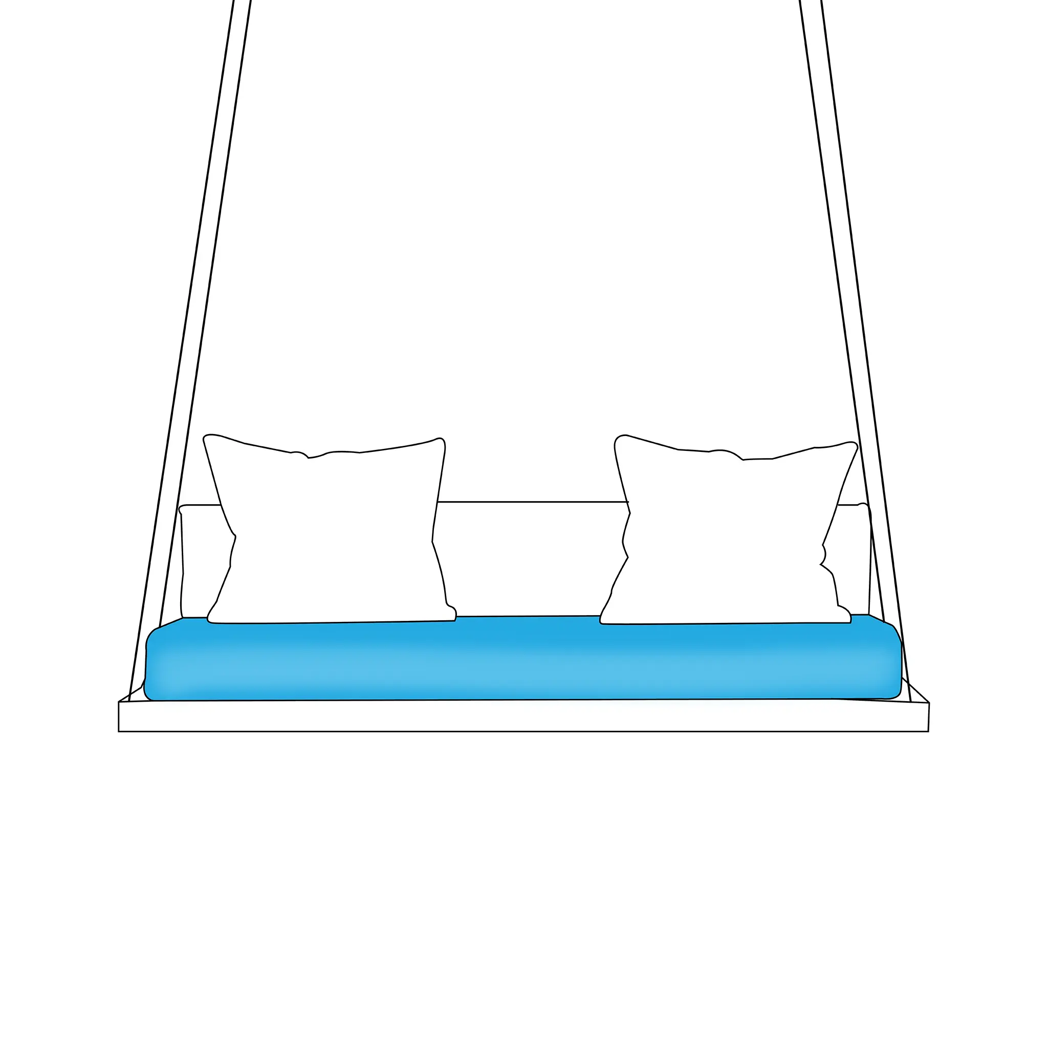 Sunbrella Bench and Porch Swing Cushions ZIPCushions - Main Image