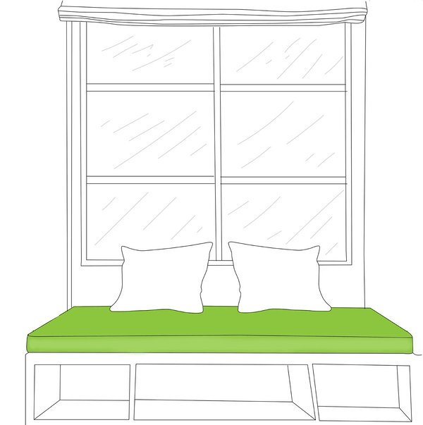 Custom Rectangle & Square Window Seat Cushions