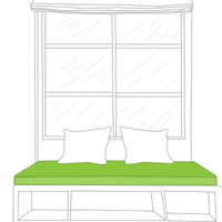 Custom Rectangle & Square Window Seat Cushions