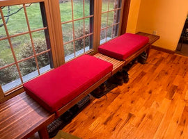 Custom indoor window seat cushions