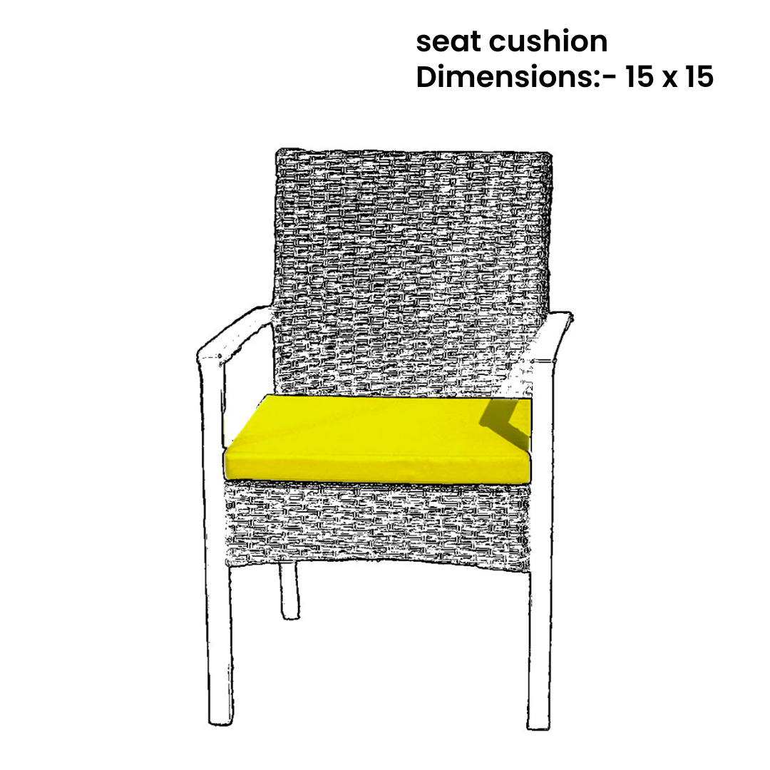 Dimensions of seat cushion