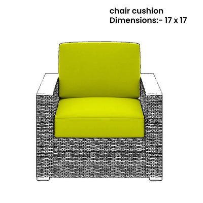 17 x 17 Wicker Club Lounge Chair Cushions