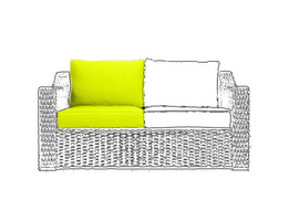 Outdoor Sofa / Couch Custom Cushions