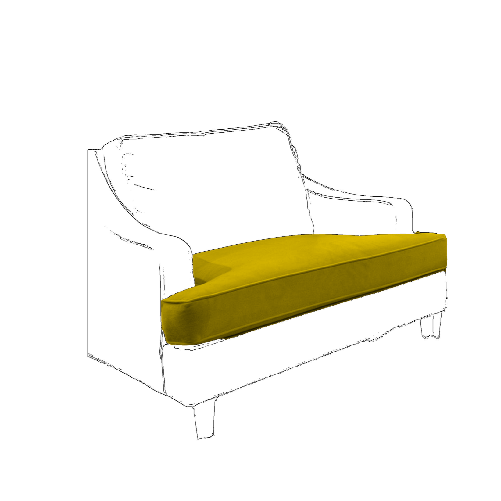 T shape Sofa / Bench Cushions