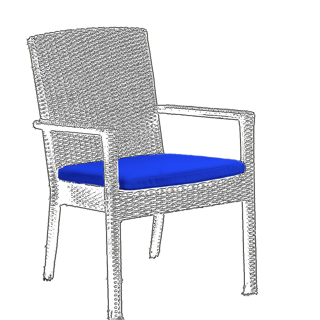 Outdoor dining chair pads