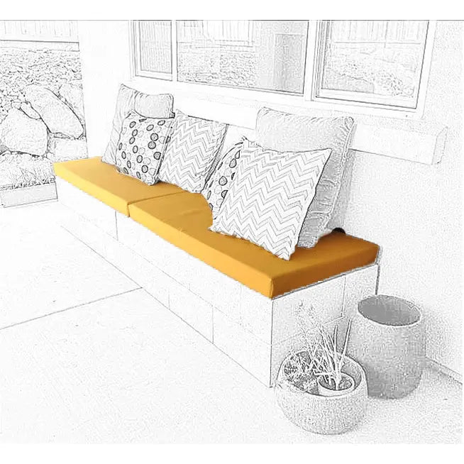 Concrete Bench Cushions |  ZIPCushions
