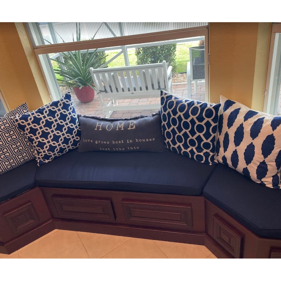 Window Seat Cushion, Custom Tufted Cushion, Velvet Floor Pad